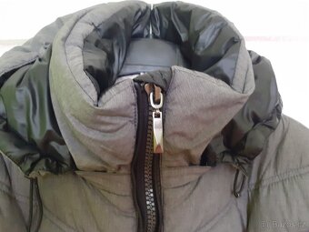 Dámská šedá zimní teplá bunda s páskem Yessica 44/46 - 9