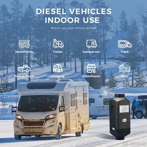 Nezávislé naftové topení 12/24V 2kW, auto Start/Stop, BT - 9