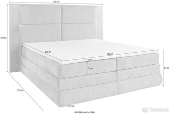 Nová zabalena❗️Boxspring postel 180x200 Copenhagen - 9