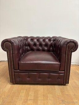 Chesterfield štýl kožená,NOVÁ sedačka - 9