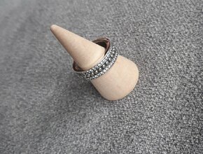 Nový dámský stříbrný prsten prstýnek 925 široký i jako dárek - 9