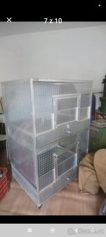 Na zakázku vyrobena klec z hliníku a oceli, na kolečkách, vý - 9