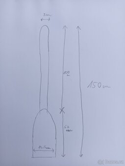 DŘEVĚNÁ PÁDLA 2 KS 150 cm - 9
