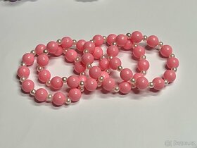 Náramek růžovo nebo fialovo bílý - 9