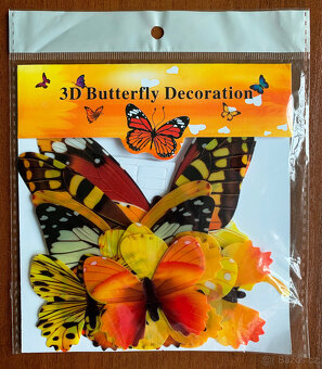 Dekorace Barevné motýlky - 9