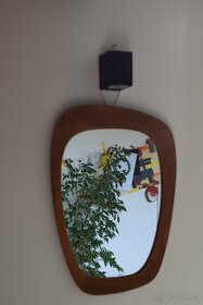 Dánské zrcadlo Teak Mid century - 9