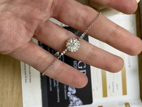 diamantové zlaté stříbrné náušnice prsten moissanite - 9