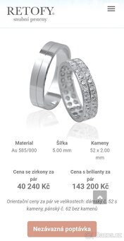 Dámský prsten z bílého zlata - 9