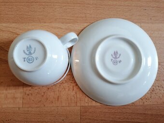 Starožitný porcelánový čajový kávový jídelní servis sada - 9