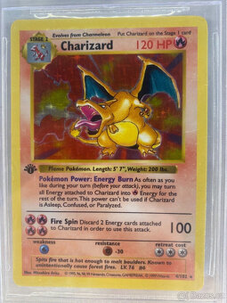 Edice Shadowless Charizard s hodnocením BGS 6.5 Holo vzácná - 9
