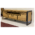 TV komoda z masivu Metalo – dub, LED, 170 cm - 9