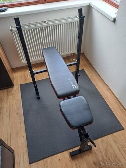 Lavice (bench) + Závaží 30 kg + Posilovací tyč - 9