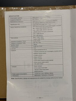 Nepoužitý unikátní 4-zónový mixážní zesilovač 4×40 W / 100 V - 9