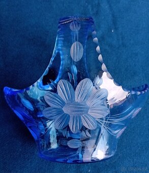 SKLO, HUTNÍ SKLO - MÍSY, VÁZY, POPELNÍKY - 9