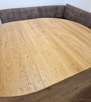 Sleva - Nový rozkládací stůl dub masiv 130+40 cm - 9
