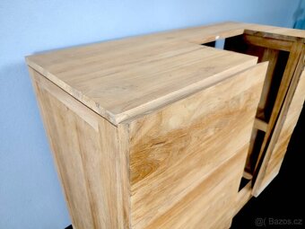 Teaková koupelnová skříňka - 9