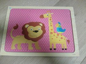Dřevěná puzzle pro nejmenší děti (6 ks) - 9
