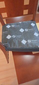 Jídelni stůl, 6 židlí, masiv, dýha - 9