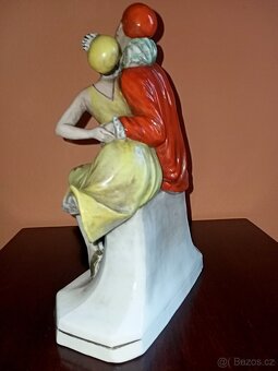 Sousoší. Pierot s Kolombínou ART-DECO - ROYAL DUX - 9