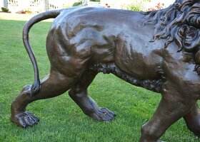 Zámecké bronzové sochy - Lvi-UNIKÁT - XXL - 9