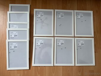 Ikea Fiskbo 21x30 bílý rám rámeček 11 ks - 9