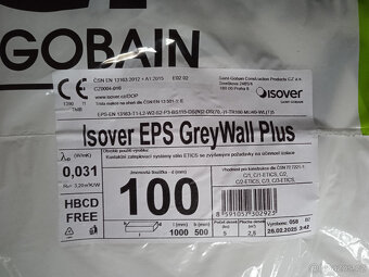 Prodám šedý polystyren ISOVER EPS GreyWall Plus - 9