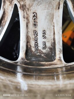 Prodám ALU disky orig. VW 16" - 9