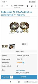 4ks kompletní brzdy AL-KO použité - kolové jednotky 2361 AAA - 9