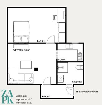 Podkrovní byt 2+1 42m2, ev.č. 01138 - 9