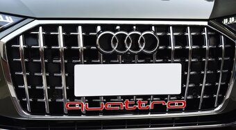 Veľký nápis QUATTRO pre AUDI chrom, čierne, červene - 9