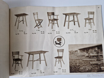 Starý reklamní katalog vzorník ohybaný nábytek Thonet c1930 - 9