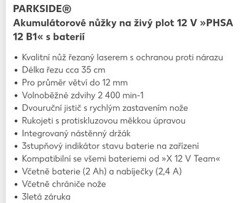 Aku nůžky na živý S baterií a nabíječkou Parkside - 9