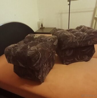 2x křeslo a 2x taburet 90. leta zdarma v Praze - 9