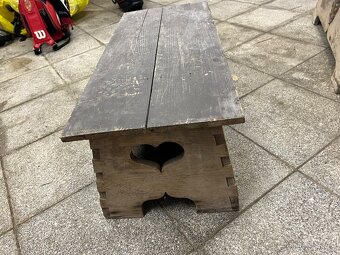 Rustikální dřevěná lavice – masiv, ruční práce - 9