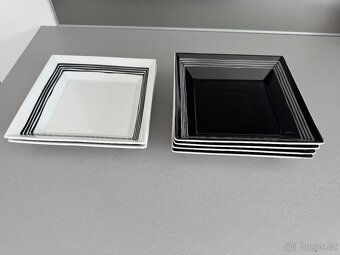 Porcelánová sada- talíře, misky, čaj, káva. 36 ks - 9