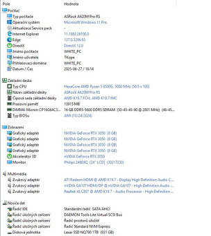 Stylové nové herní PC-Ryzen 5 8500G,RTX3050,16Gb DDR5,Win11 - 9