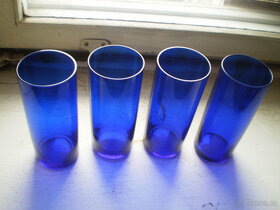 Souprava sklenic z modrého skla - 9