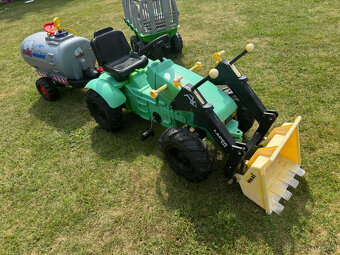 Šlapací traktor Rolly Toys nafukovací XXL + 2 vleky a pluh - 9