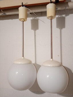 Lustr 4ks,opálové sklo,RETRO - 9