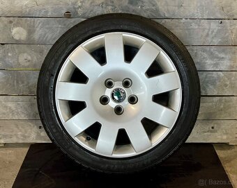 Originál alu kola Škoda 5x112 R17, letní pneu 225/45 R17 - 9