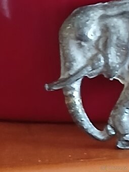 Retro cínový malý sloník - 9