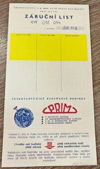 Československé mechanické vintage retro hodinky PRIM Datumat - 9