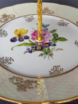 Nádherný 3 dilový etažer v top stavu od porcelánky Pražák - 9