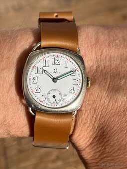Vintage Omega náramkové hodinky (cca 1920–1930) / vojenske - 9