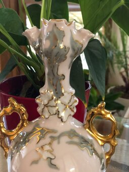 Růžový porcelán ,sada s amforou Renata, zn. Chodov - 9