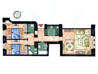 Pronájem, Byty 3+1, 80m2 - Praha - Nové Město, ev.č. V3554 - 9
