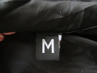 Podzimní černý kabát délka 94 cm, vel. M/L, bavlna, Itálie - 9