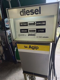 Čerpací stojan Agip 1971, kompletní asi funkční - 9