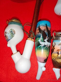 Fajfky porcelánové, Krakonoš, dřevěné atd. - 9