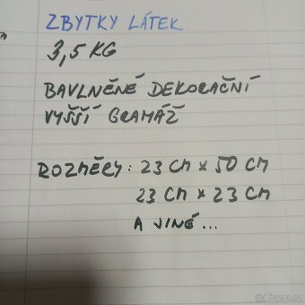Zbytky látek, suché zipy - 9